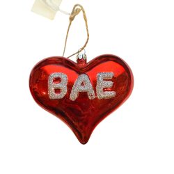 BAE glass hanging ornament