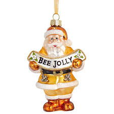 Kurt Adler Honey Bee Jolly Santa Hanging Santa