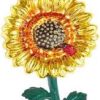 Kurt Adler Gold Sundflower With Lady Bug