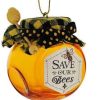 Kurt Adler Save Our Bees Glass Hanging Ornament